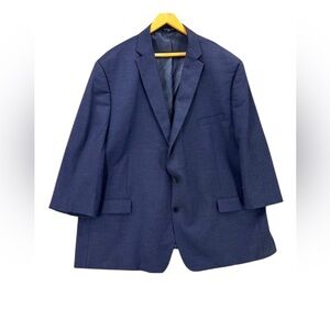 Shaquille O'Neal XLG Blazer Mens Size 56L Navy Blue Lined Polyester Blend